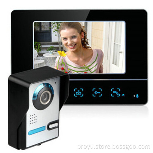 Rain-proof 7 Inch Touch Screen Adjustable Lens Video Doorphone PY-811MF11DVR